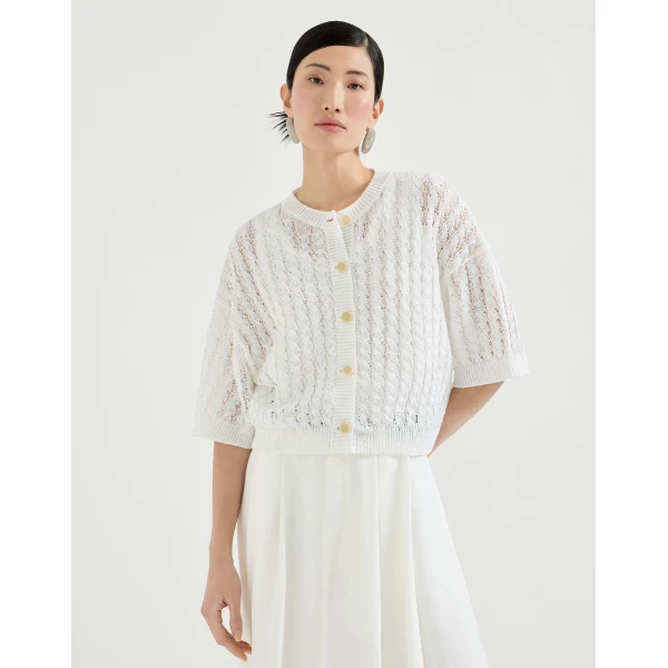 Dazzling cable cardigan