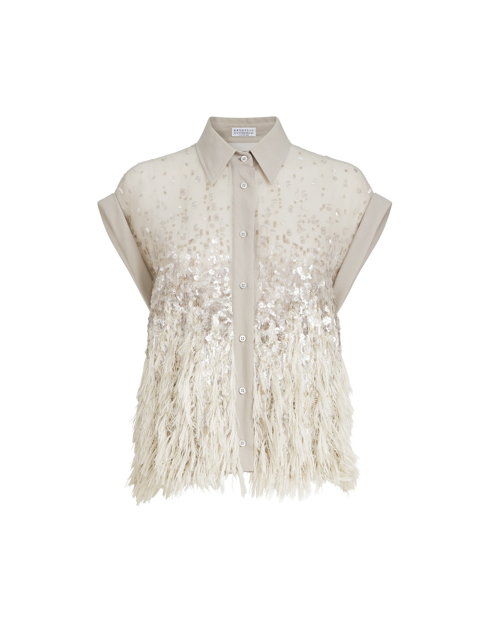 Brunello Cucinelli Dazzling dégradé shirt in Silver