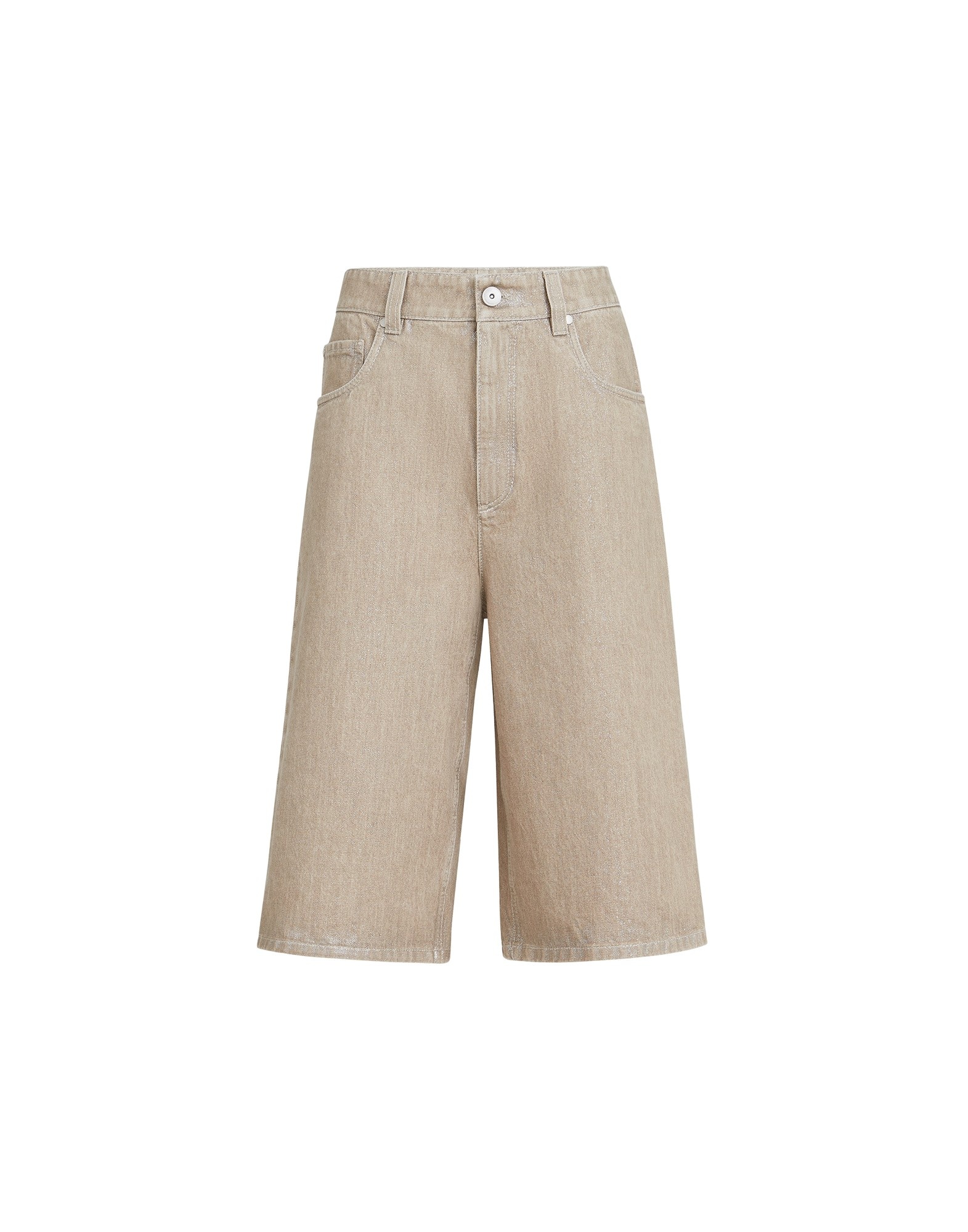 Brunello Cucinelli Denim Bermuda shorts in Beige