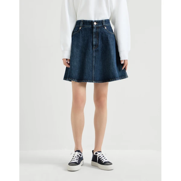 Denim mini skirt