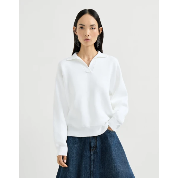 Double knit polo shirt