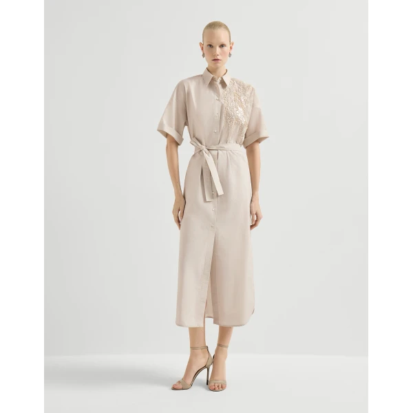 Dress with dazzling seabed embroidery