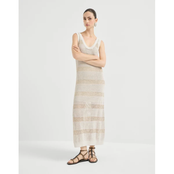 Dress with dazzling stripes