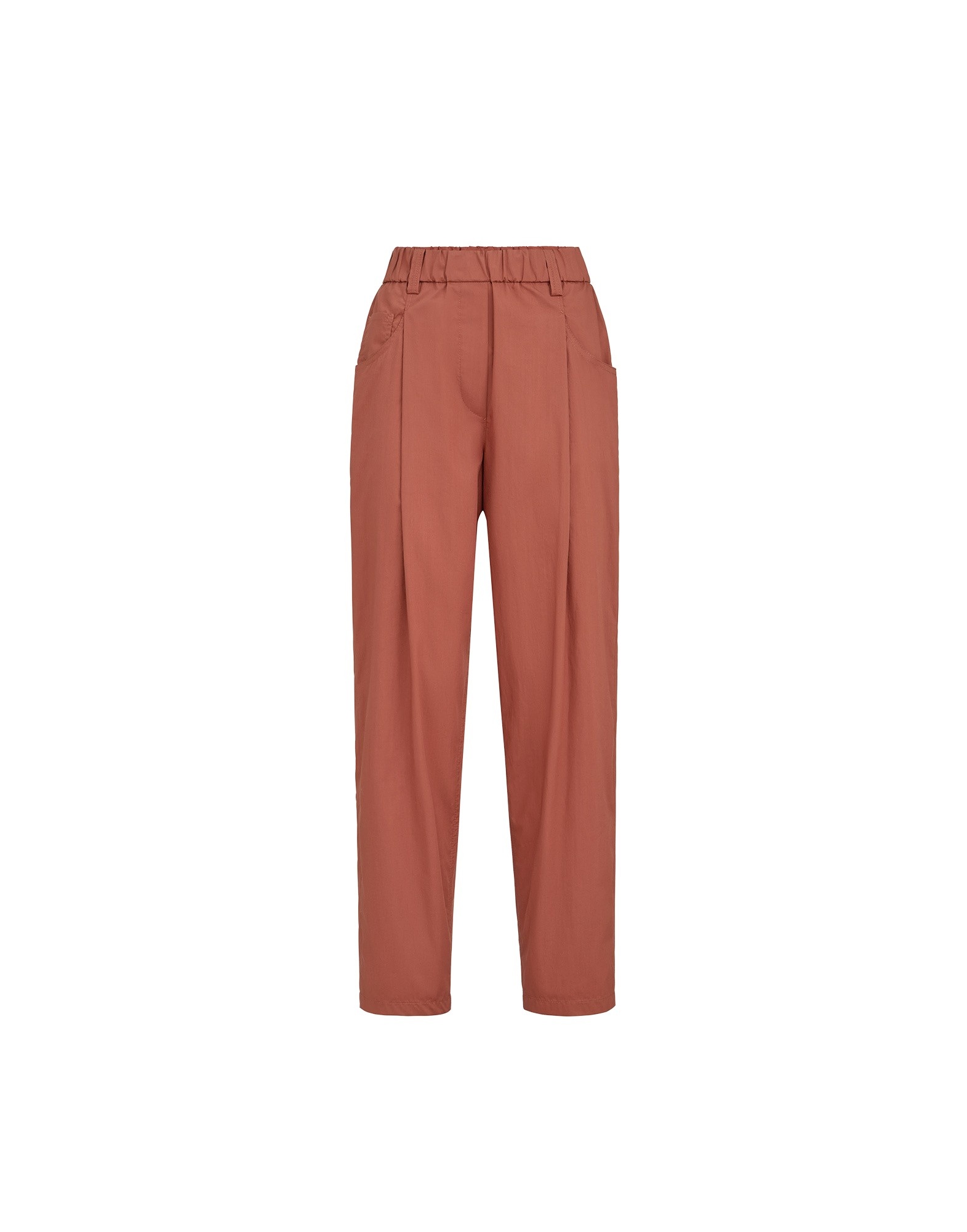 Brunello Cucinelli Five-pocket Track trousers in Orange