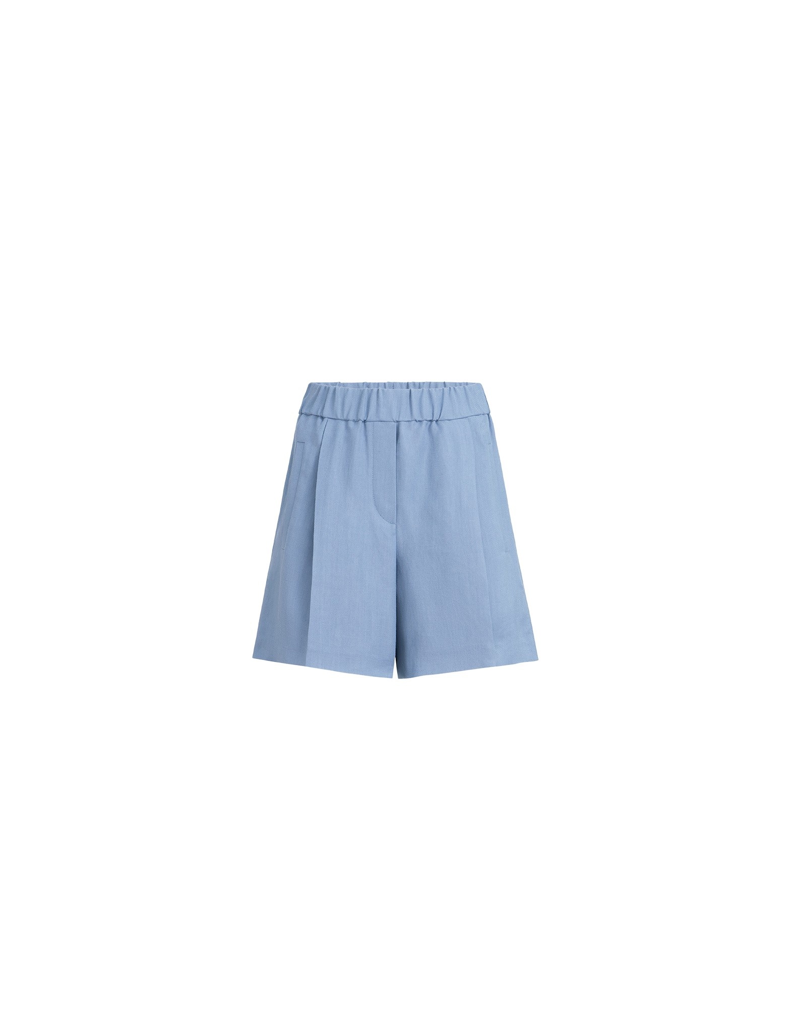 Brunello Cucinelli Fluid twill baggy shorts in Azure