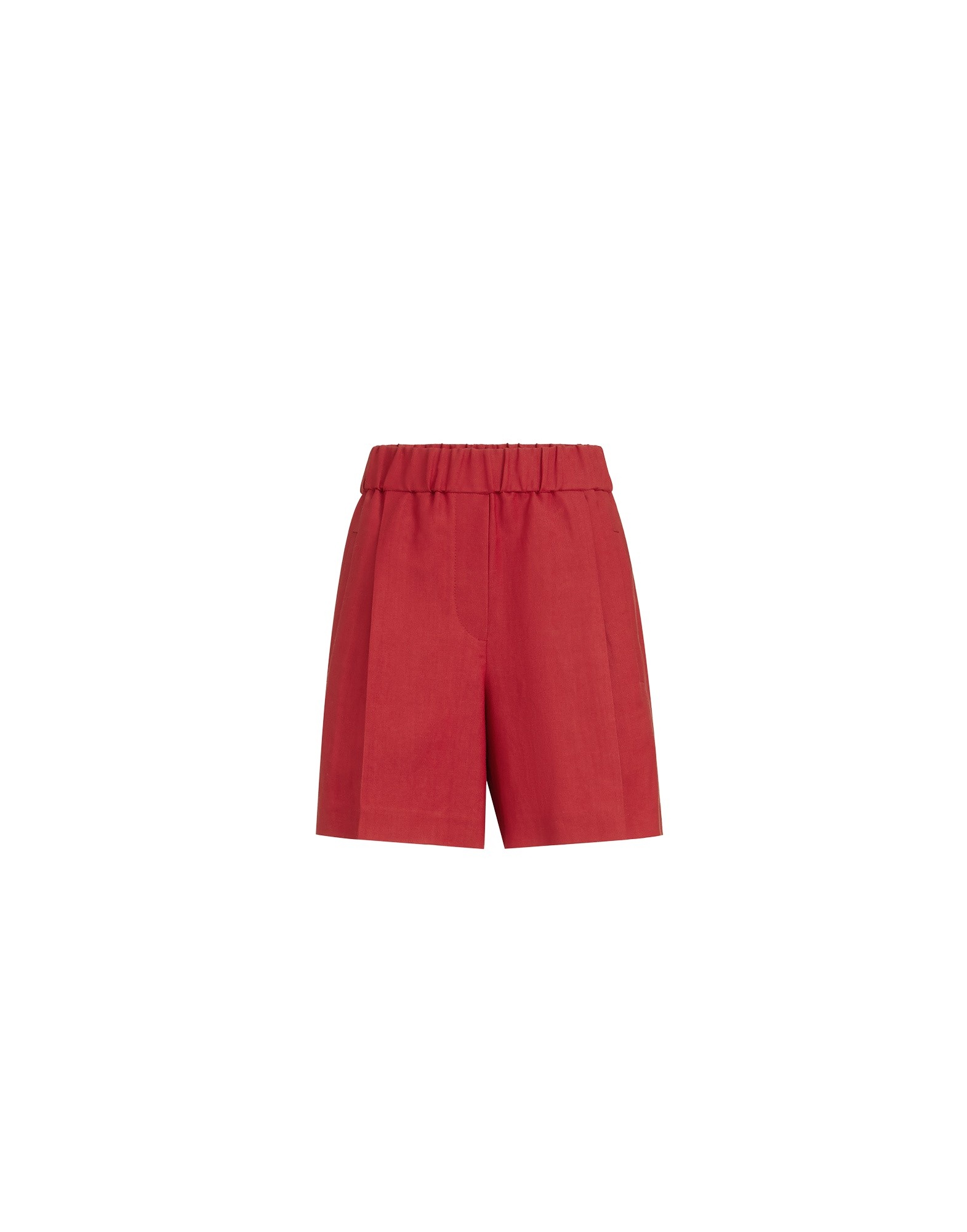 Brunello Cucinelli Fluid twill baggy shorts in Red