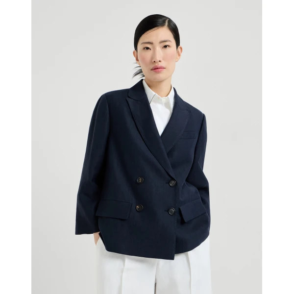 Fluid twill blazer