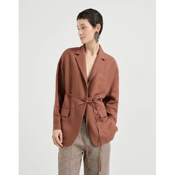 Fluid twill blazer