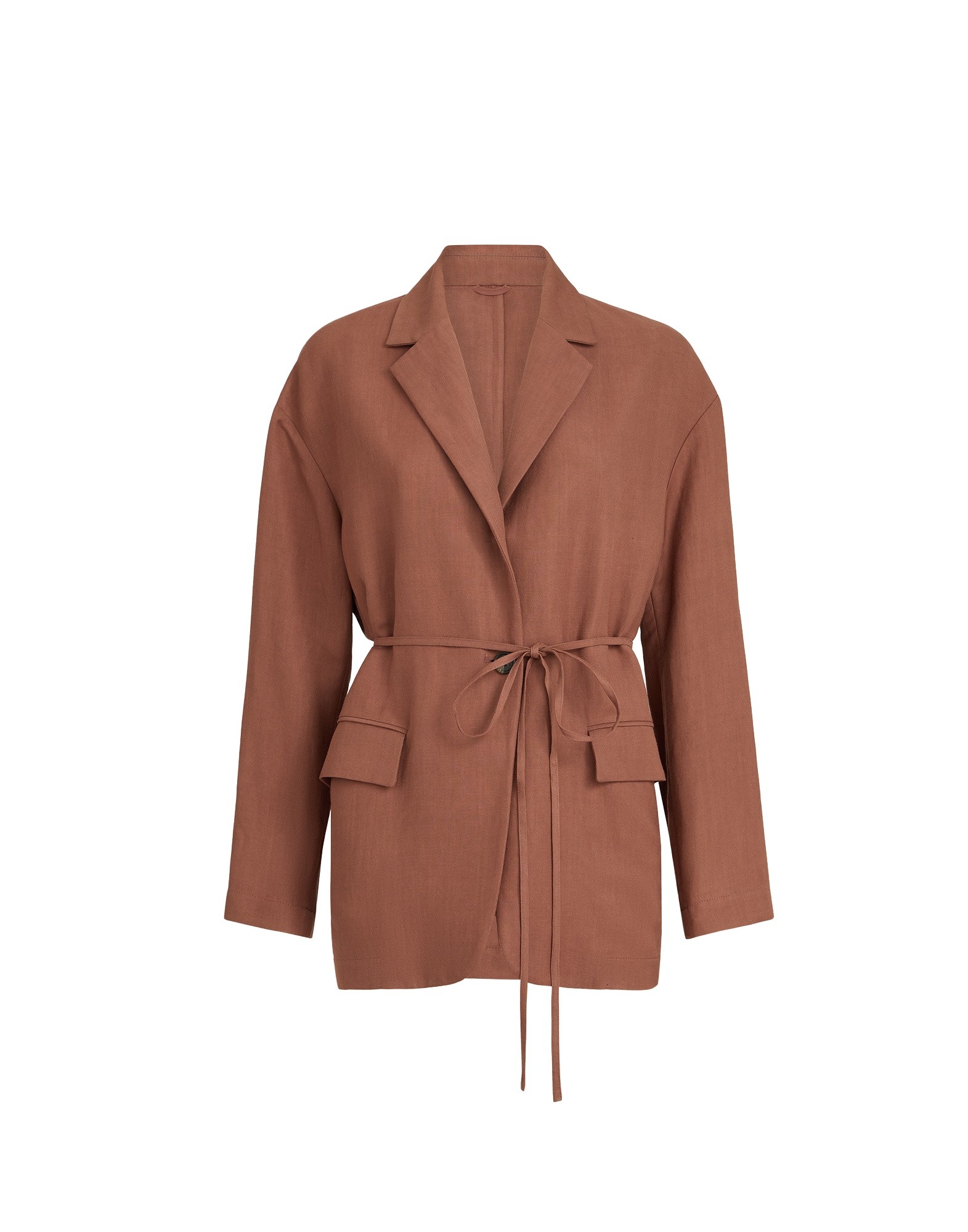 Brunello Cucinelli Fluid twill blazer in Firebrick