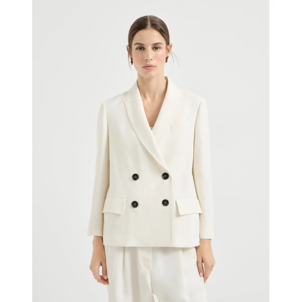 Fluid twill blazer
