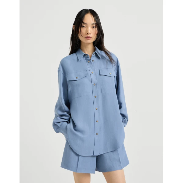 Fluid twill shirt