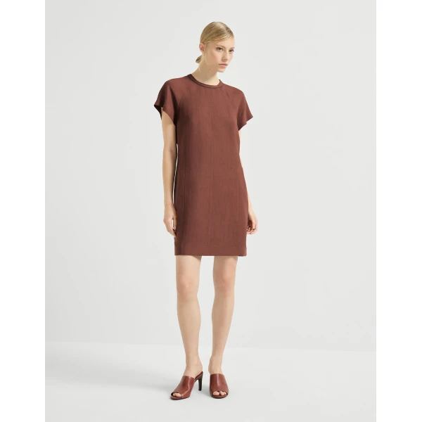 Fluid twill t-shirt dress