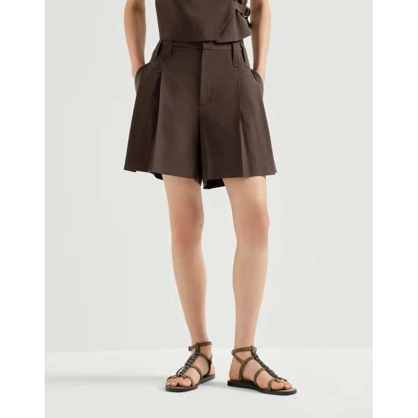 Formal shorts with monili