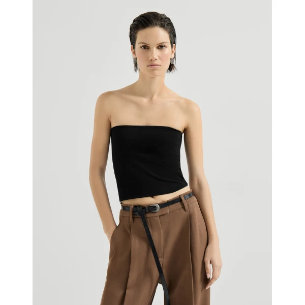 Jersey bandeau top