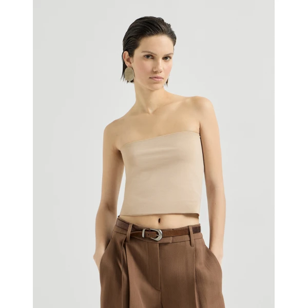 Jersey bandeau top