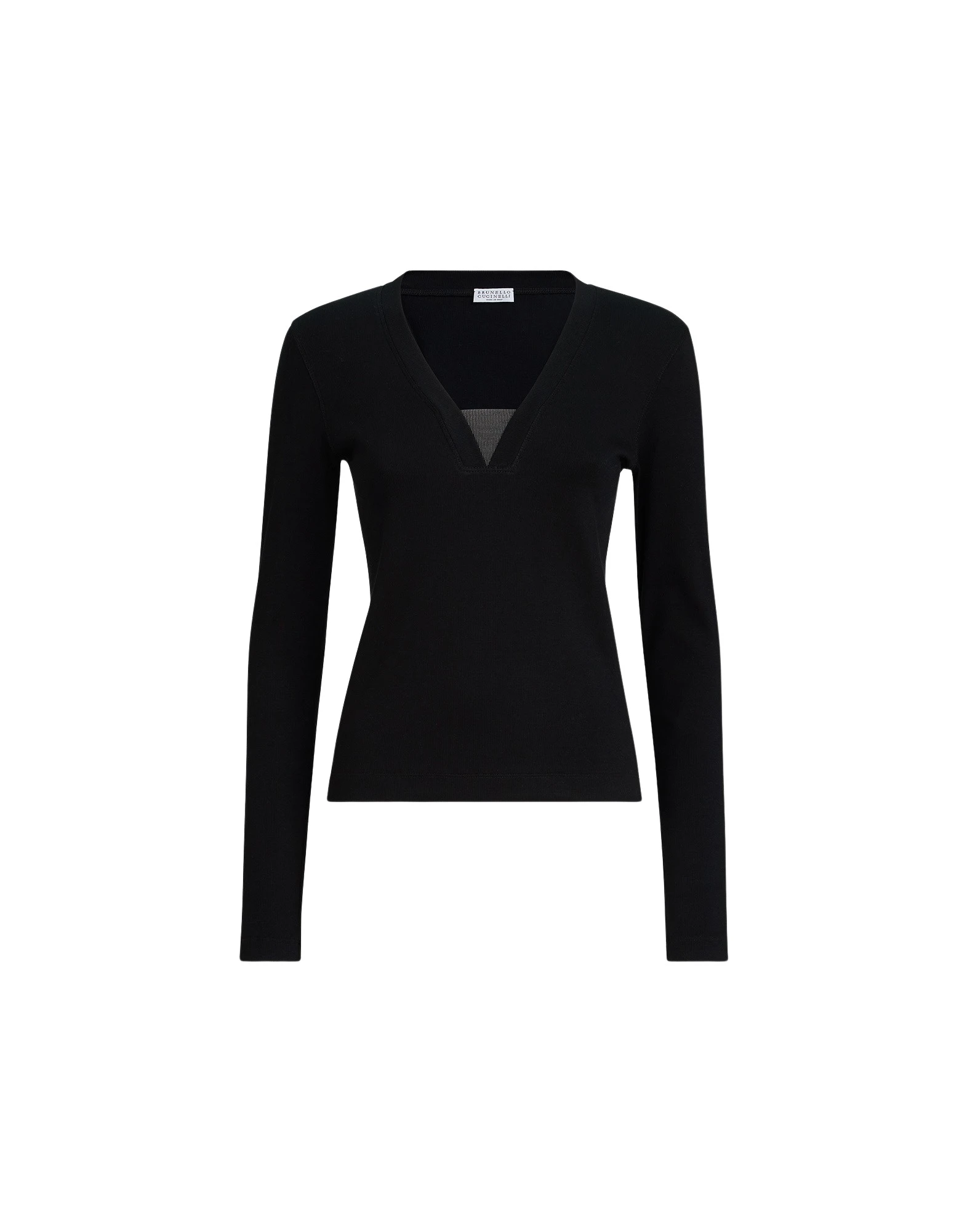 Brunello-Cucinelli-Jersey-top-with-Precious-Insert-in-Black53785_nobg Brunello Cucinelli