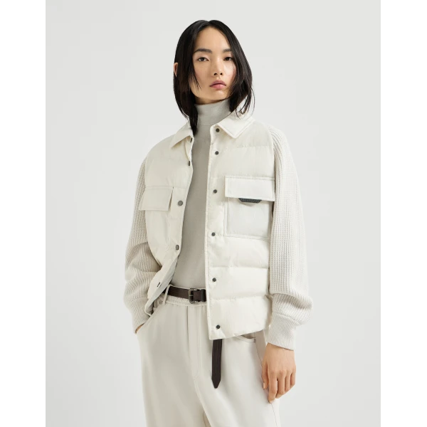 Knit down coat