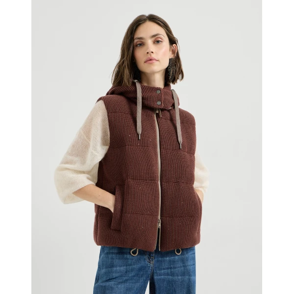 Knit down vest