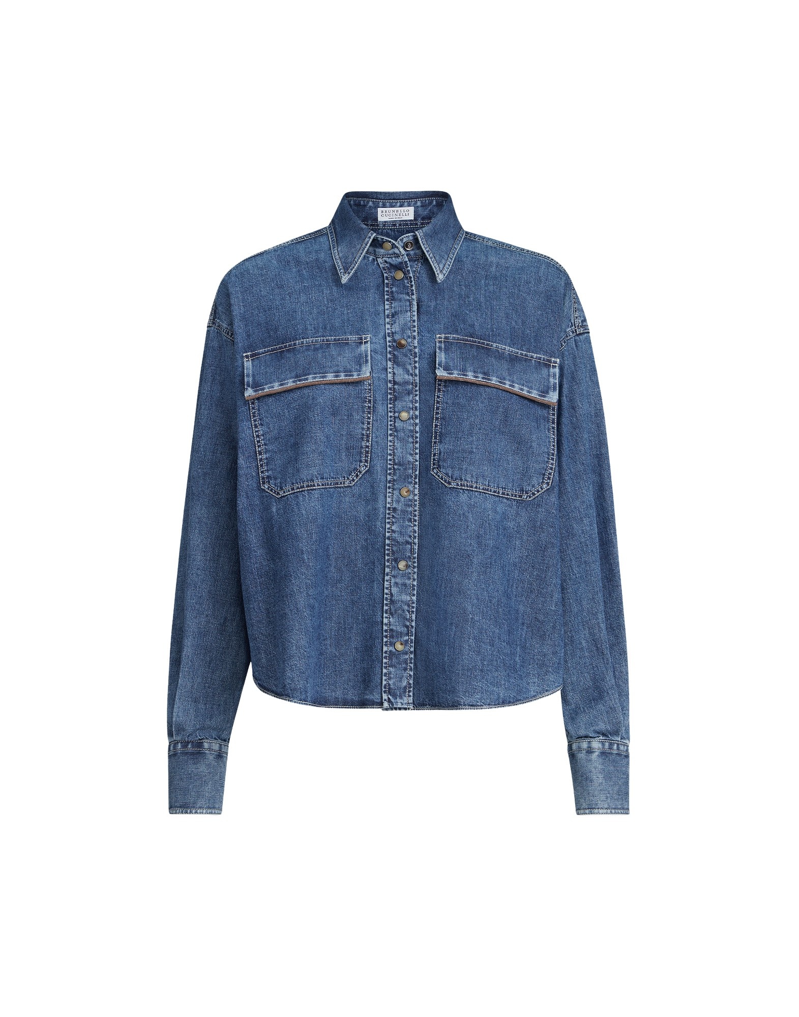 Brunello Cucinelli Lightweight denim shirt in Denim