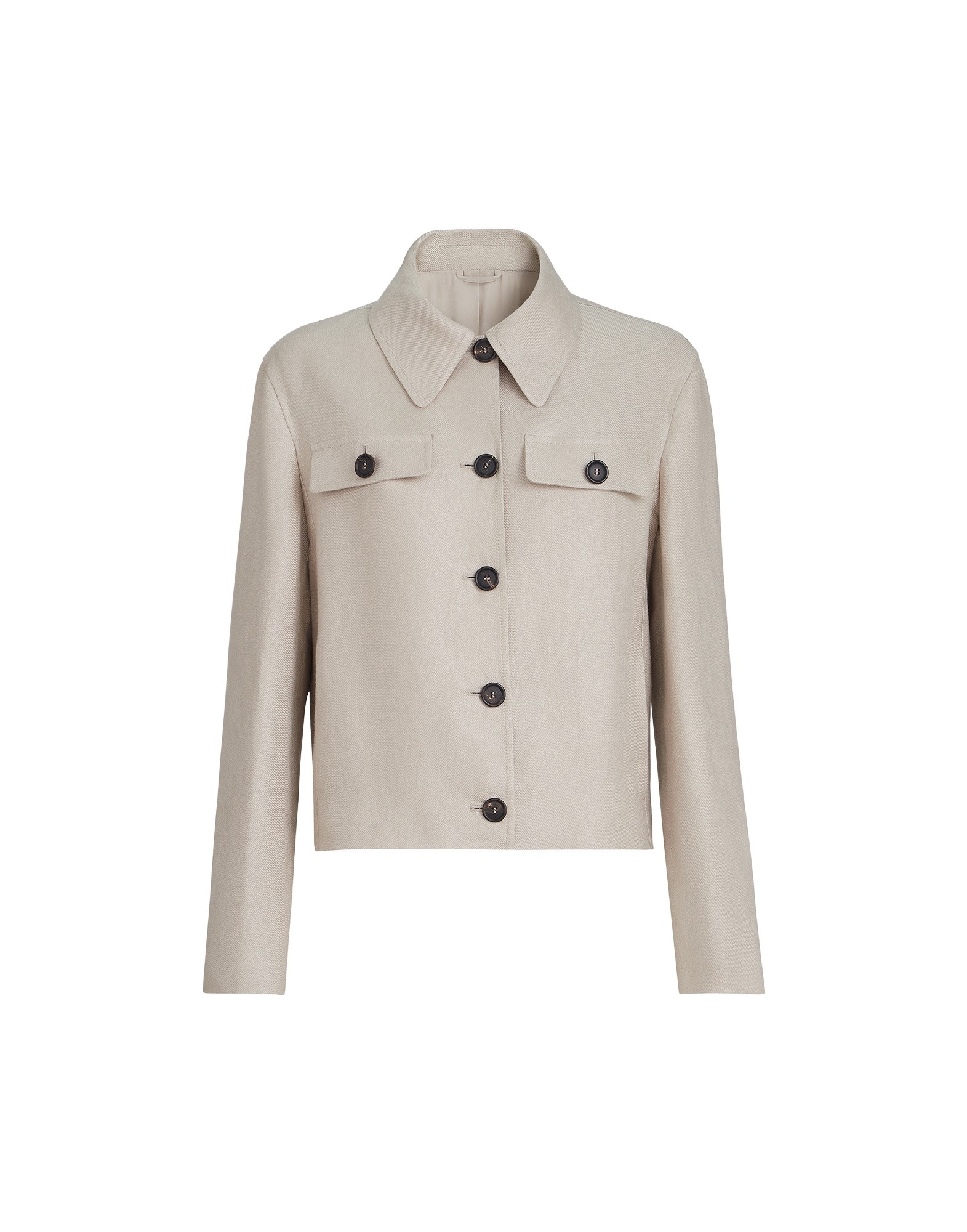 Brunello Cucinelli Linen diagonal jacket in Beige