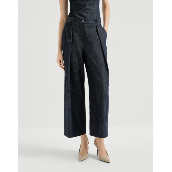 Pleated A-line trousers