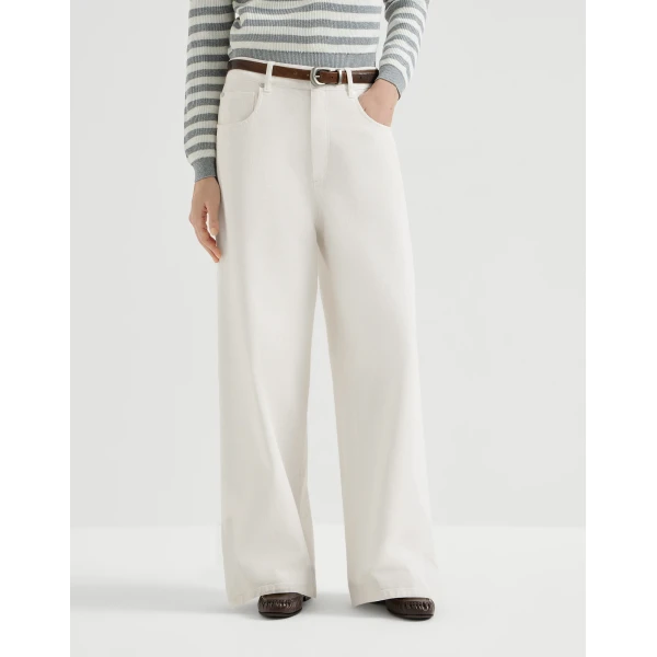 Relaxed trousers with monili