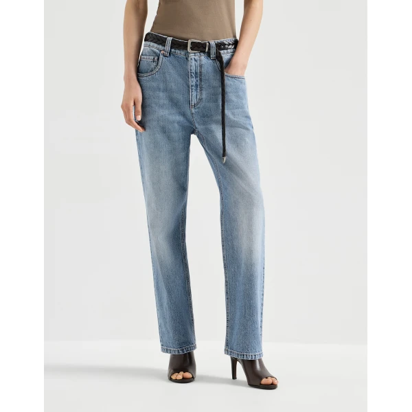 Retro five-pocket trousers
