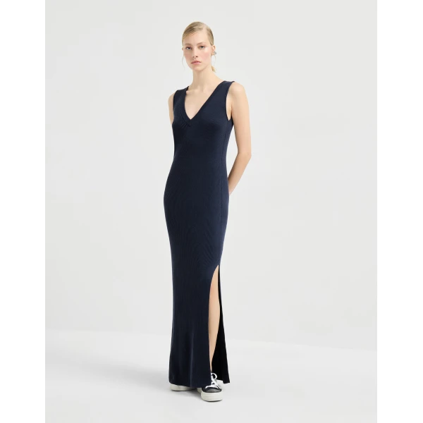 Rib knit dress