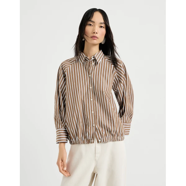 Shadow stripe poplin shirt