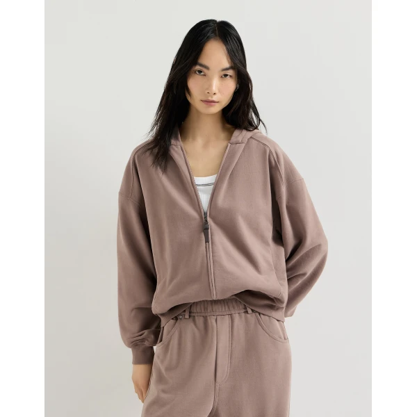 Smooth cotton French terry sweatshirt