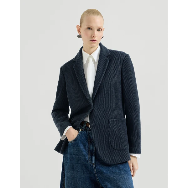 Sparkling knit blazer