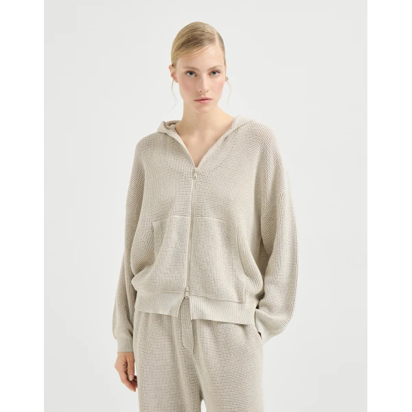 Sparkling net sweatshirt