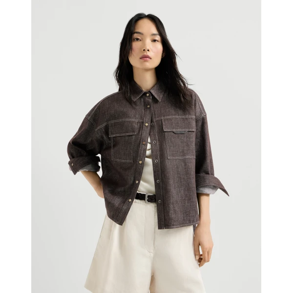 Sparkling no-fade denim shirt