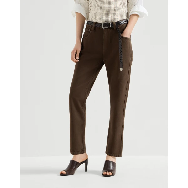 Straight five-pocket trousers