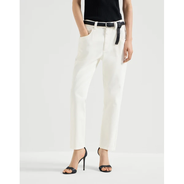 Straight five-pocket trousers