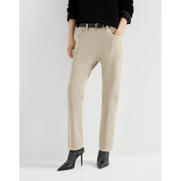 Straight five-pocket trousers