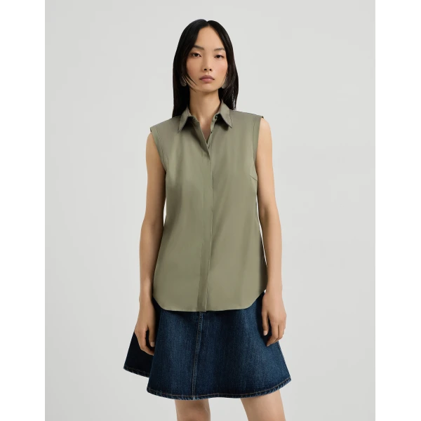 Stretch poplin shirt