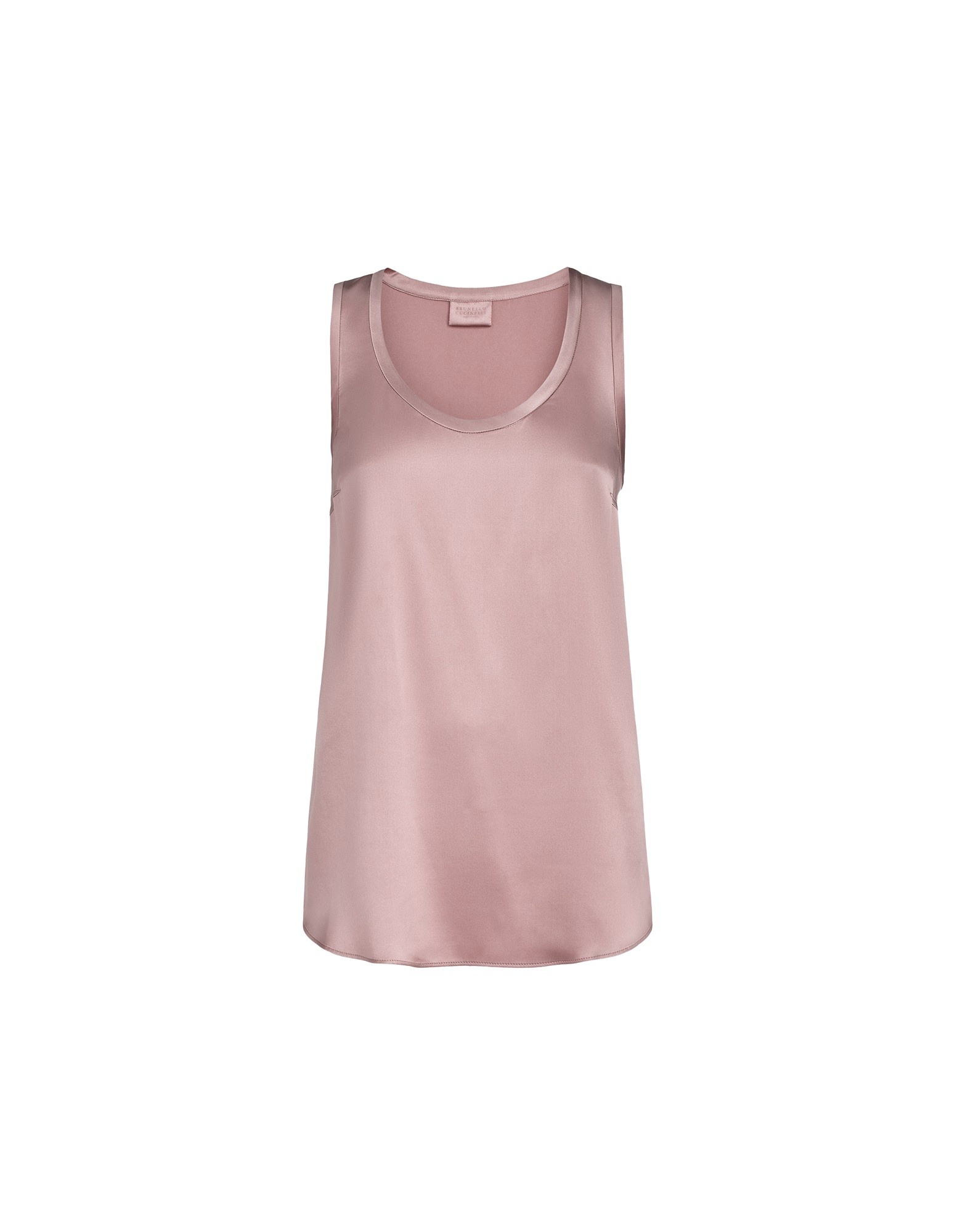 Brunello Cucinelli Stretch silk satin camisole in Antique Pink
