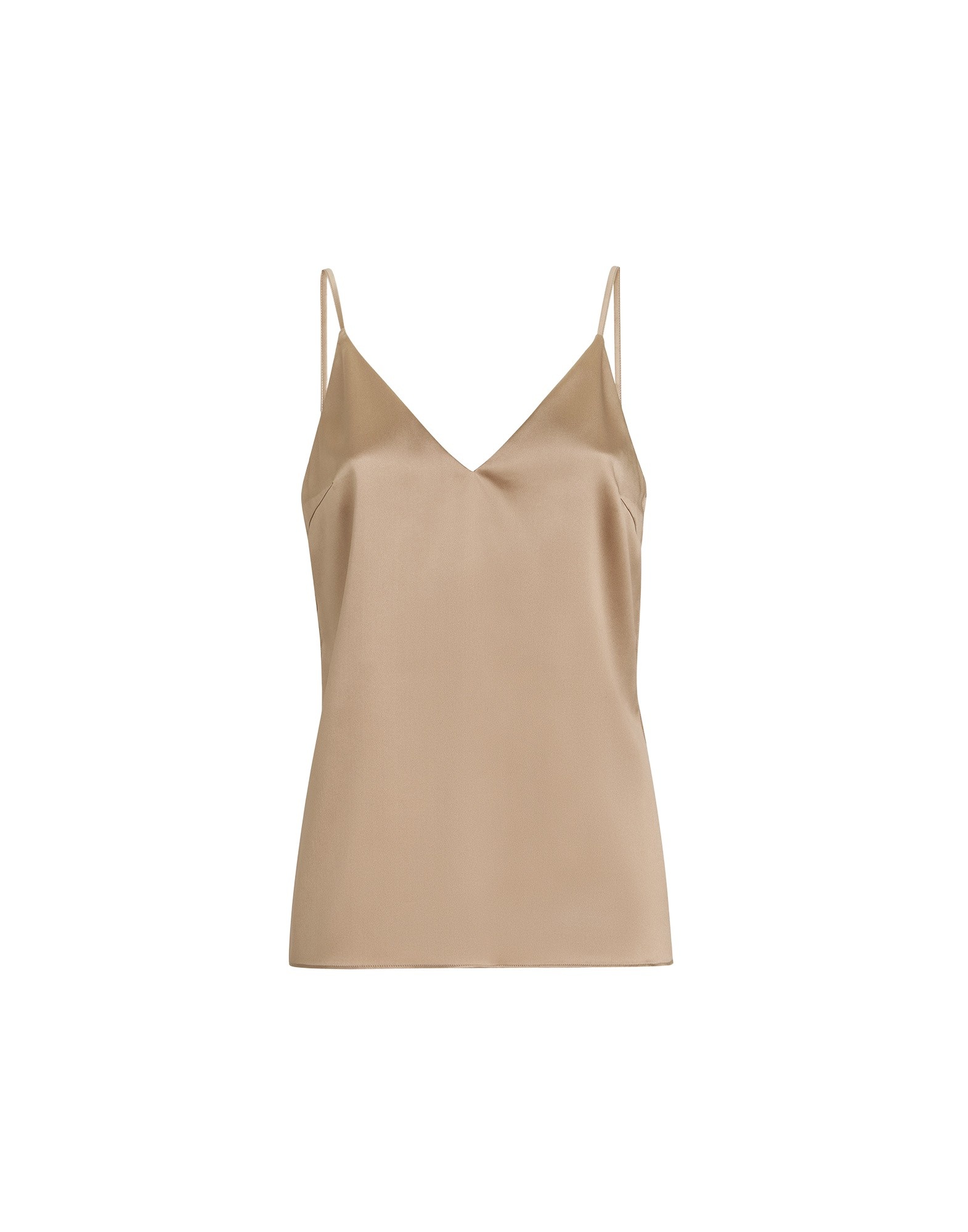 Brunello Cucinelli Stretch silk satin camisole in Beige