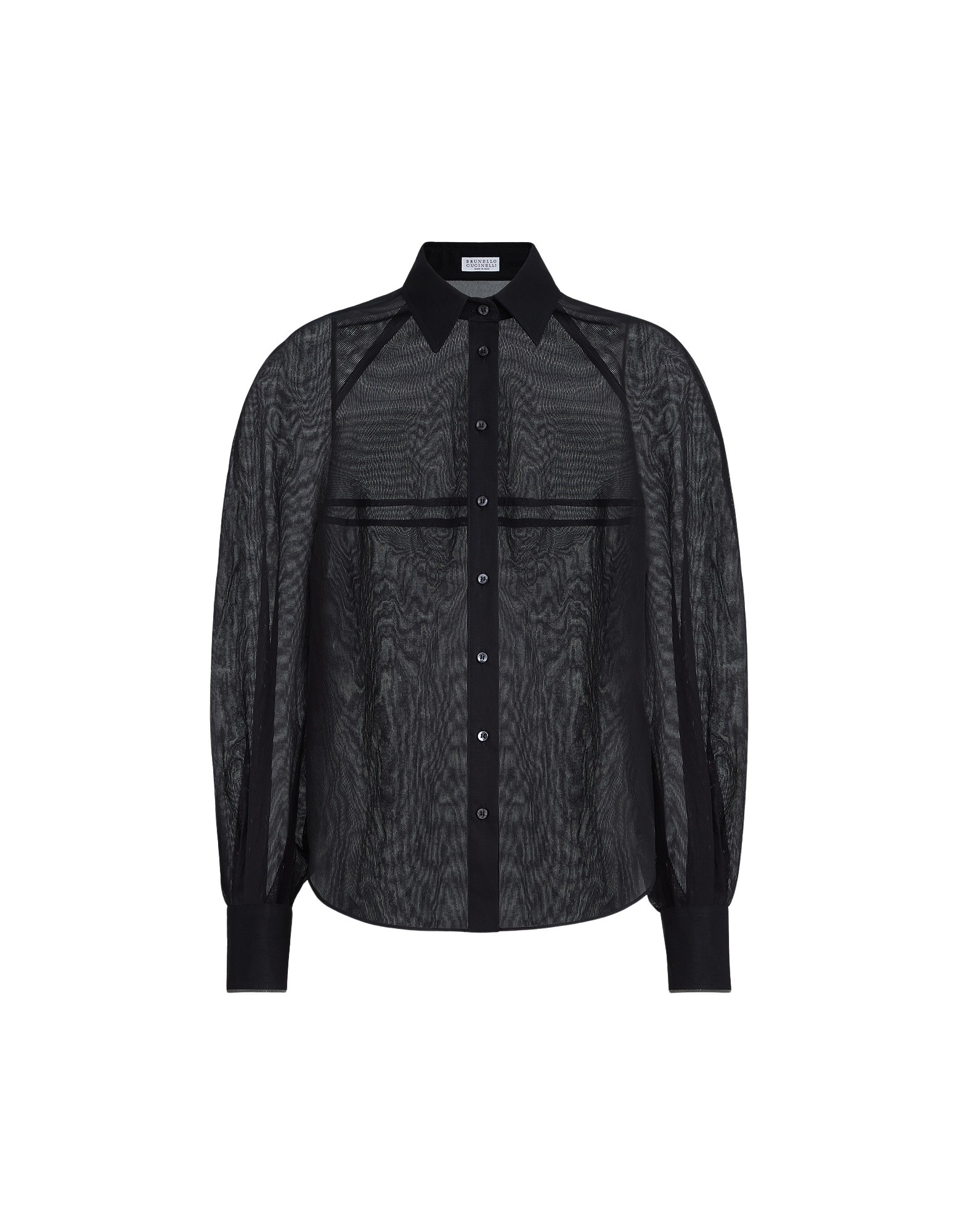 Brunello Cucinelli Striped organza shirt
