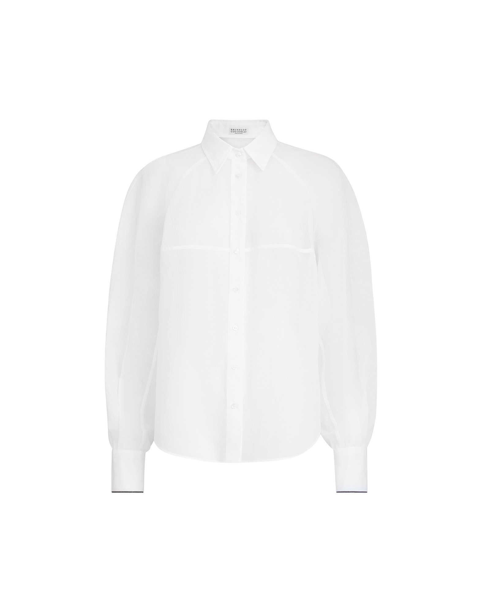 Brunello Cucinelli Striped organza shirt