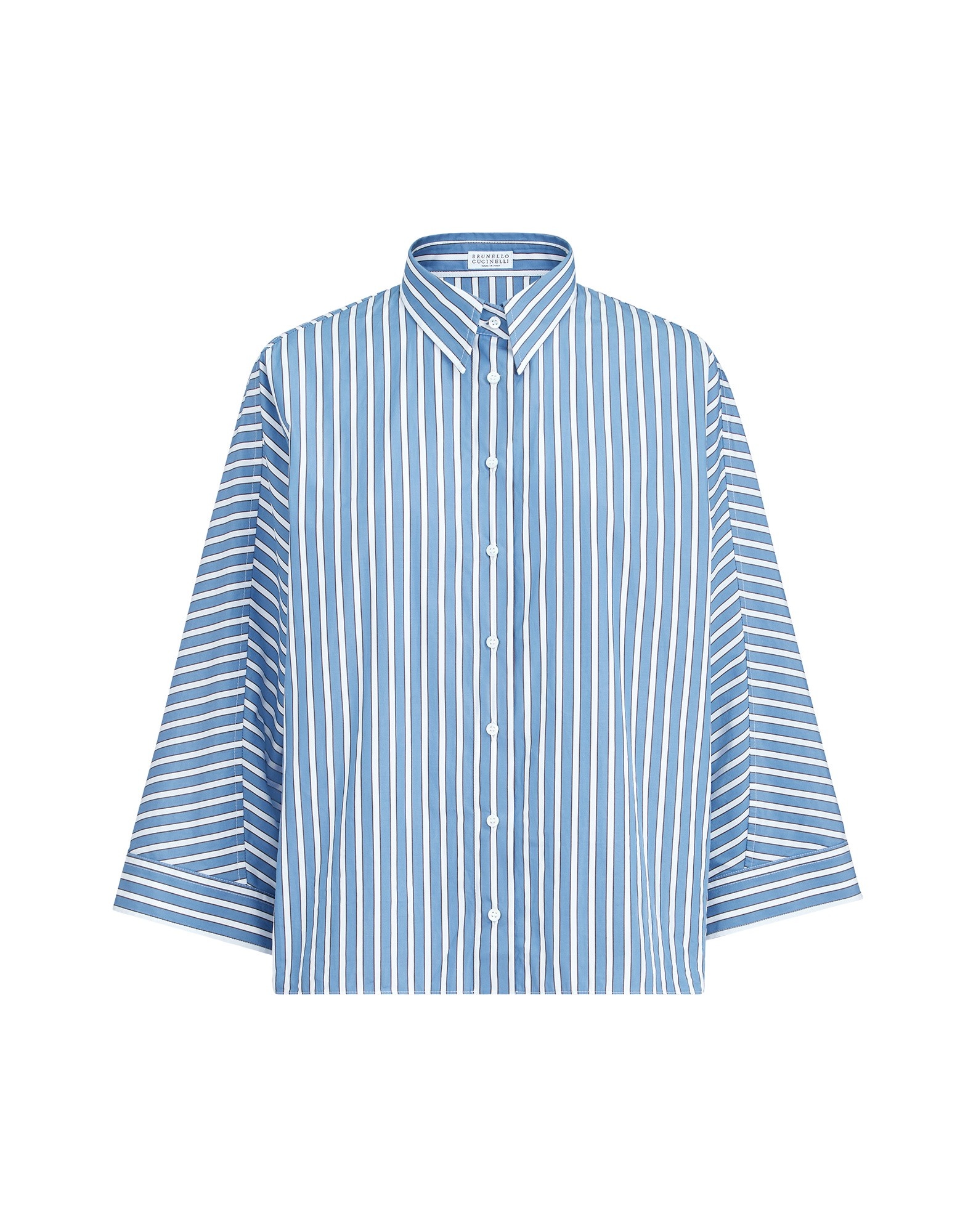 Brunello Cucinelli Striped poplin shirt