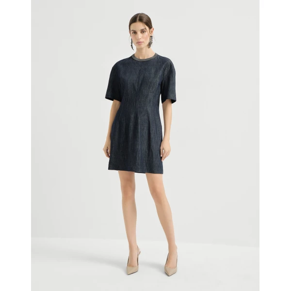 T-shirt dress with monili