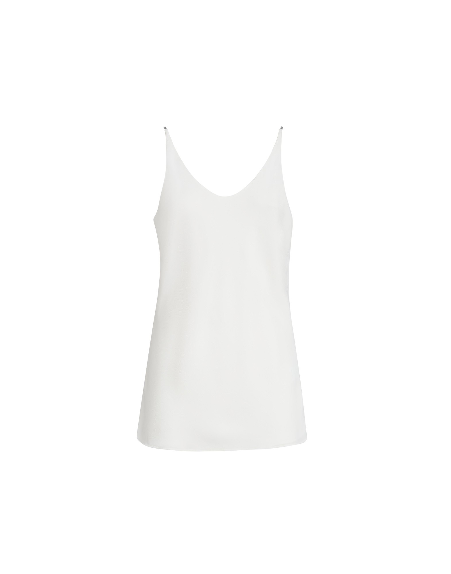 Brunello Cucinelli Top with shiny straps in White