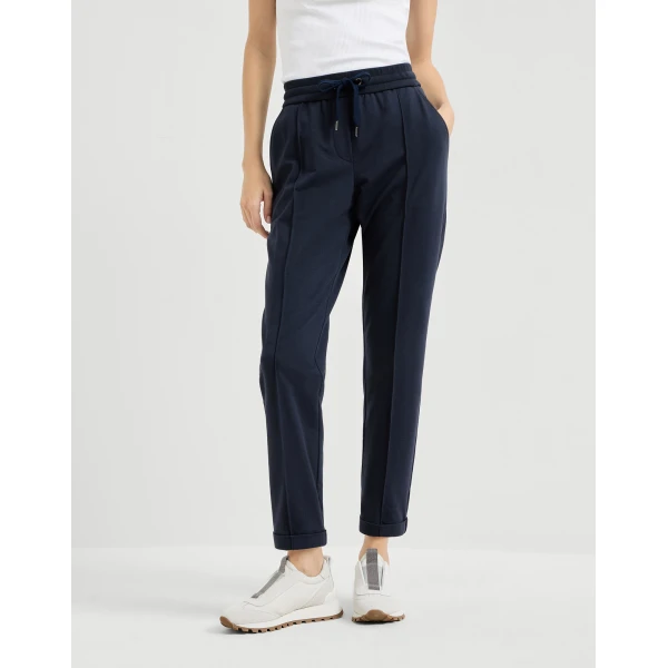 Track trousers with monili