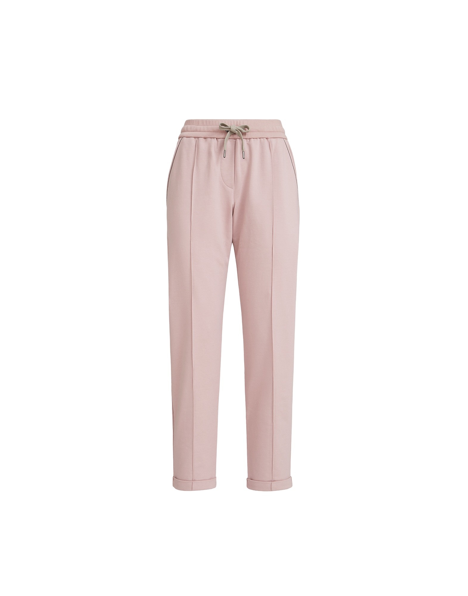 Brunello Cucinelli Track trousers with monili in Pink