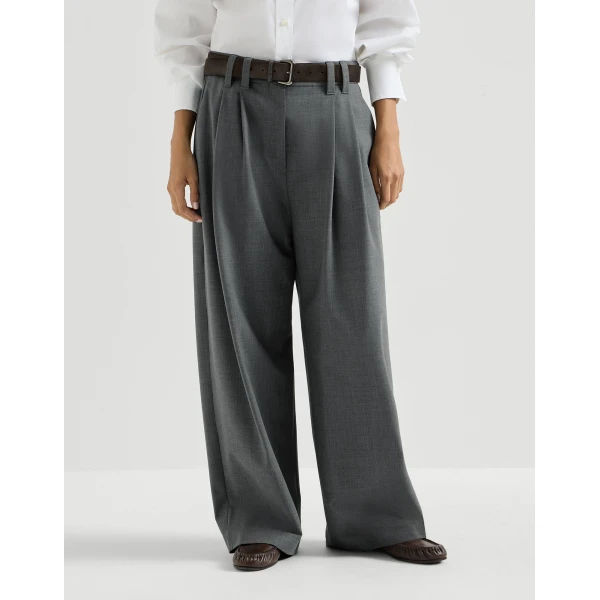 Tropical luxury wool trousers