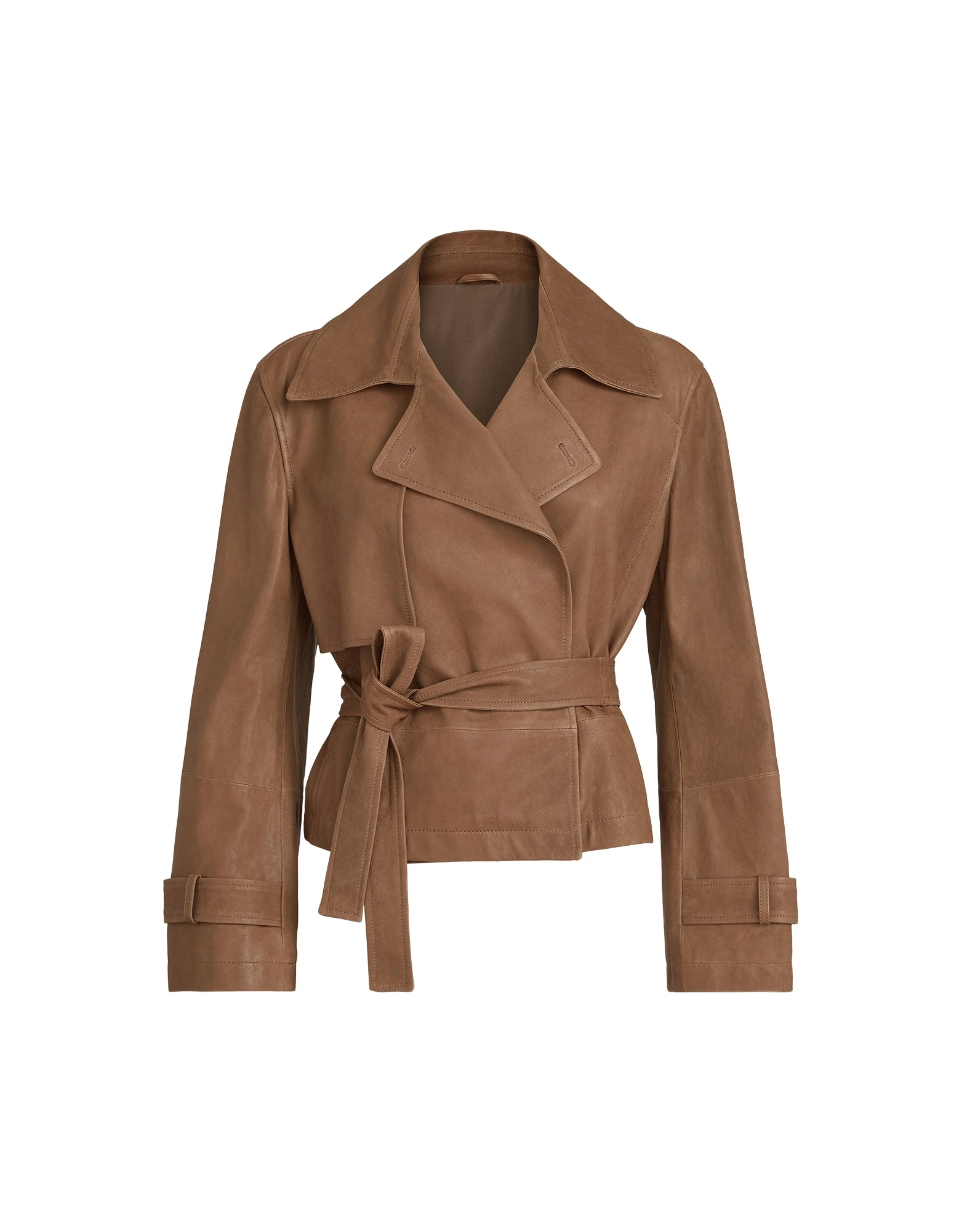 Brunello-Cucinelli-Vintage-nappa-Crop-trenchcoat-in-Brown27688_nobg Brunello Cucinelli