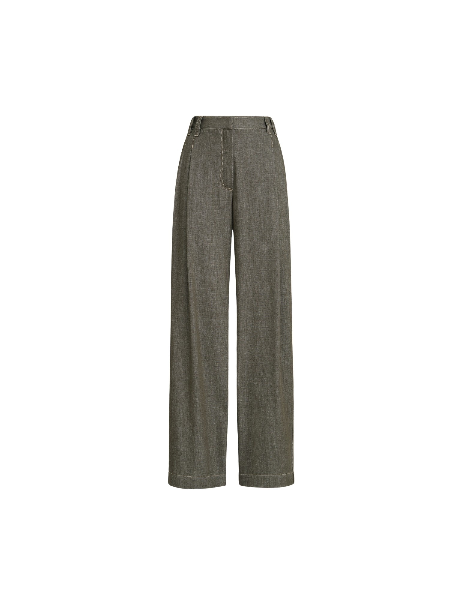 Brunello Cucinelli Wide Smart trousers in Olive