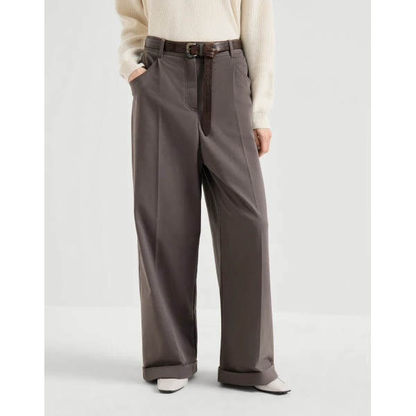 Wide track trousers